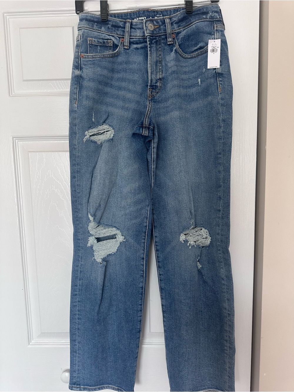 Old Navy Light Blue Distressed Boyfriend Jeans